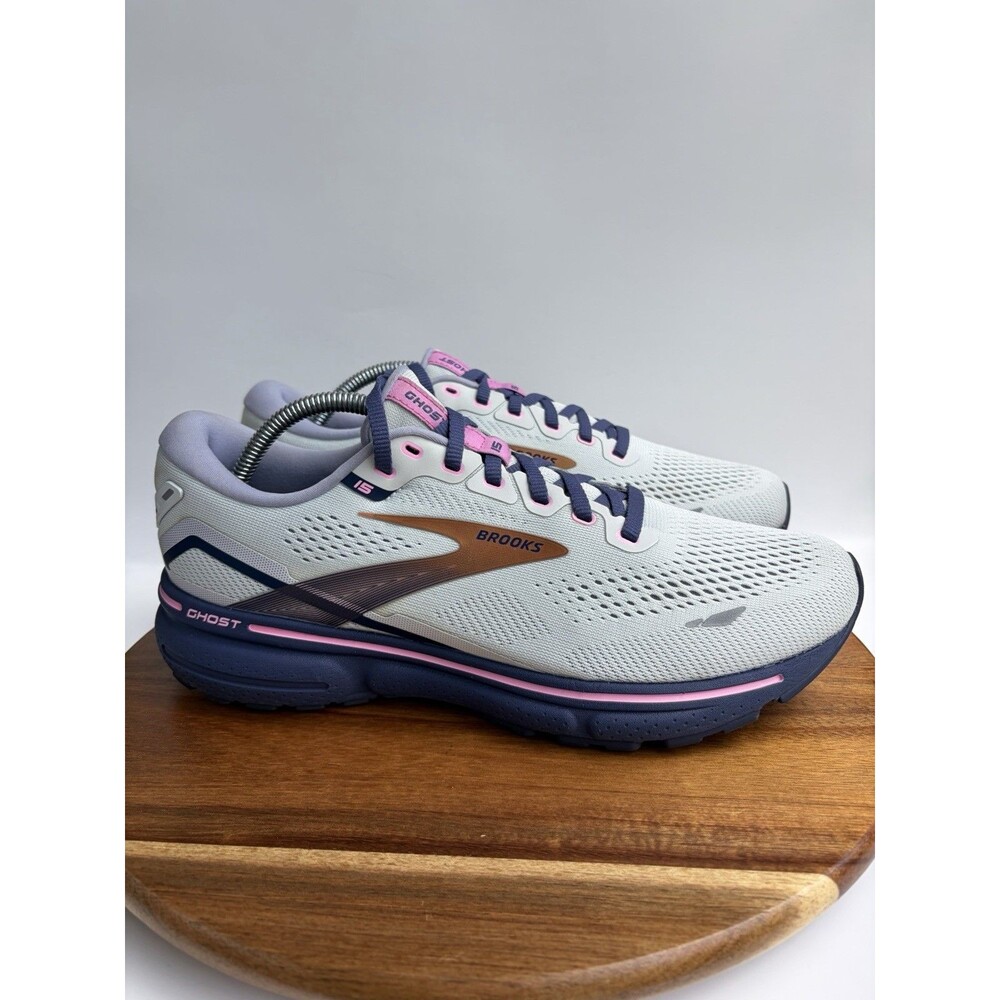 Brooks Ghost 15 1203801B492 Baby Blue Purple Pink Womens Running Shoes Size 10.5